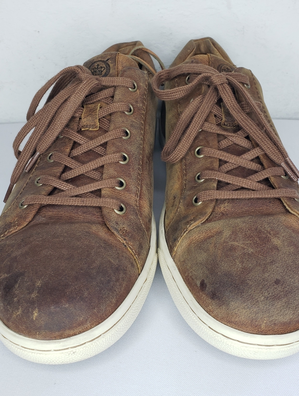 Born Brown Leather Low-Top Comfort Sneakers Casual - Picture 2 of 13